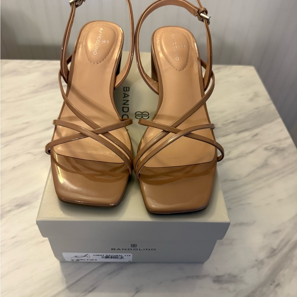 Bandolino Patent Leather Strappy Heels